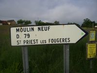 Verkeersbord Moulin Neuf